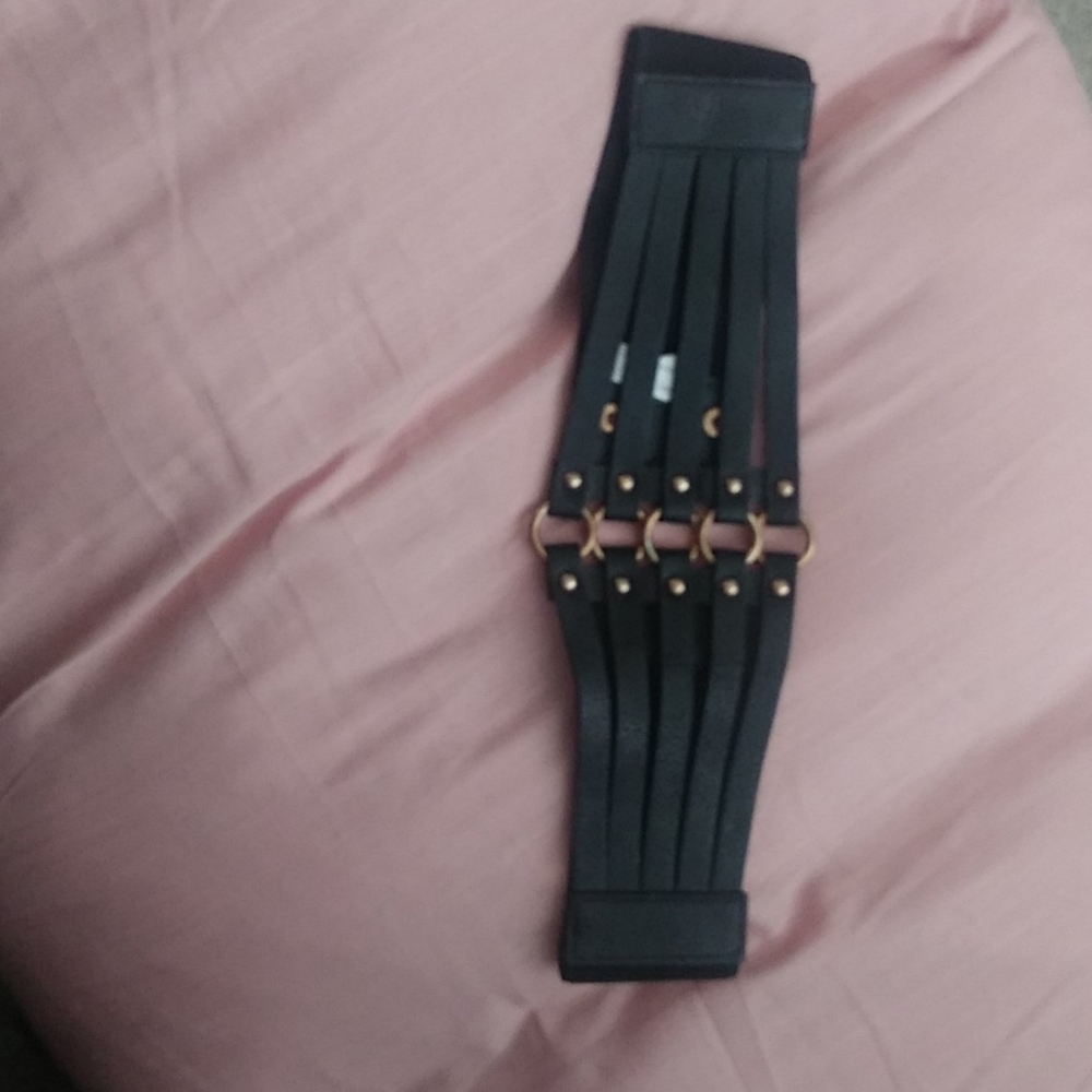 Black belt with gold accents